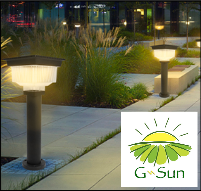 g-SUN Solar bollard lights for garden landscape. 630mm