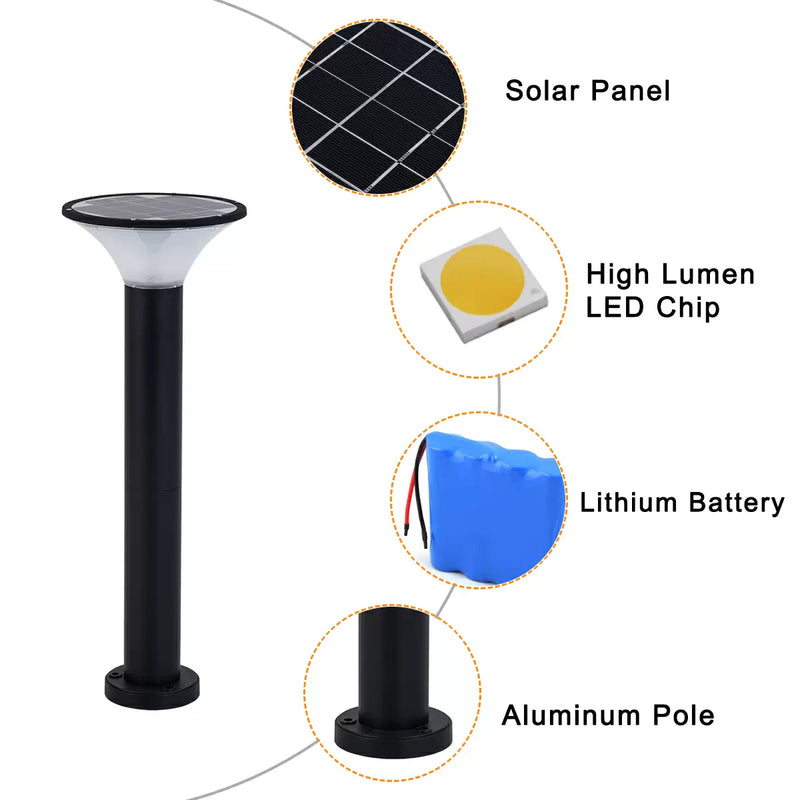 g-SUN Solar bollard lights for garden landscape. 600mm