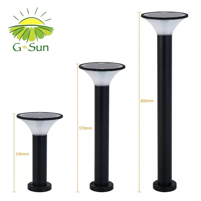 g-SUN Solar bollard lights for garden landscape. 600mm