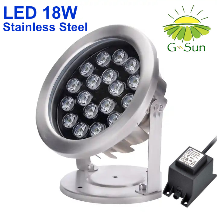 G-SUN Under Water LED Light - Stainless Steel - 18W