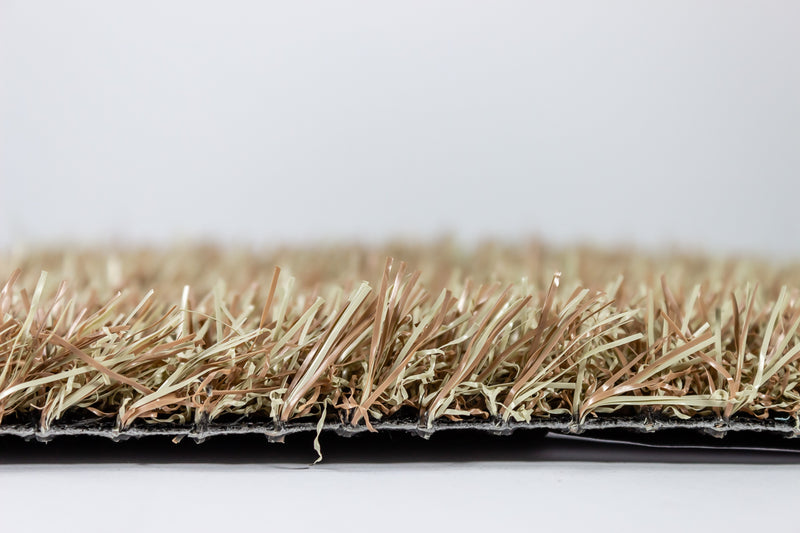 Artificial grass latte brown 25mm for kindergarten events festival decor