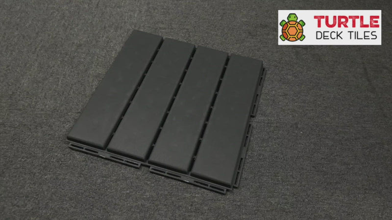 PP Deck tile (with silence pad) Interlocking Floor decking, outdoor, dark grey