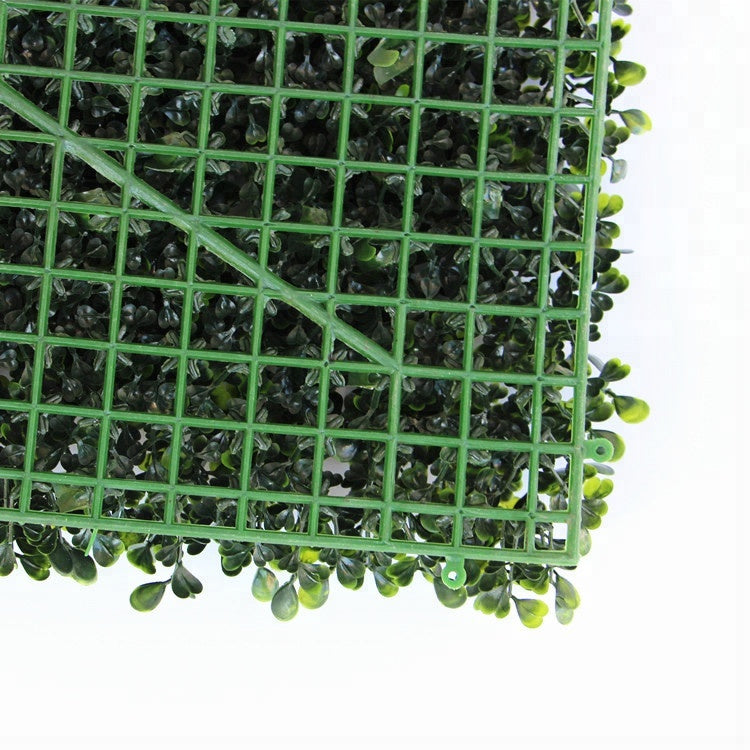 Artificial plant vertical garden panels- Green plants wall Mat with purple flower 50 x 50cm