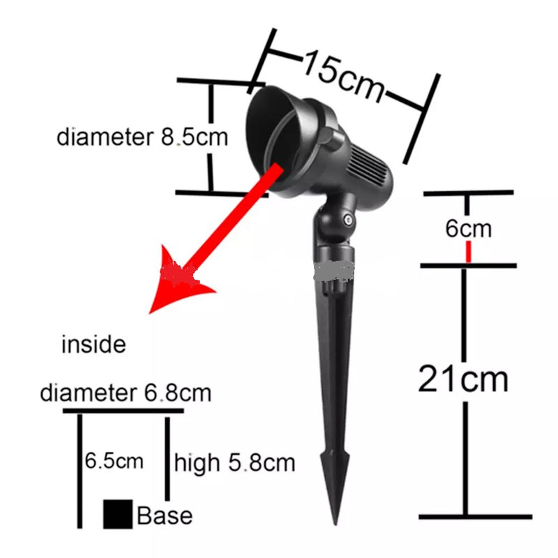 Garden Spike light - LED GU10 Type 7 watts warm white