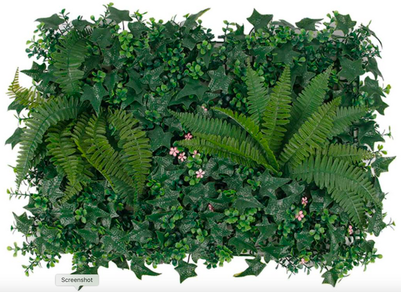 Artificial plant vertical garden panels- Green plants wall Mat Fern Mix 60 x 40cm