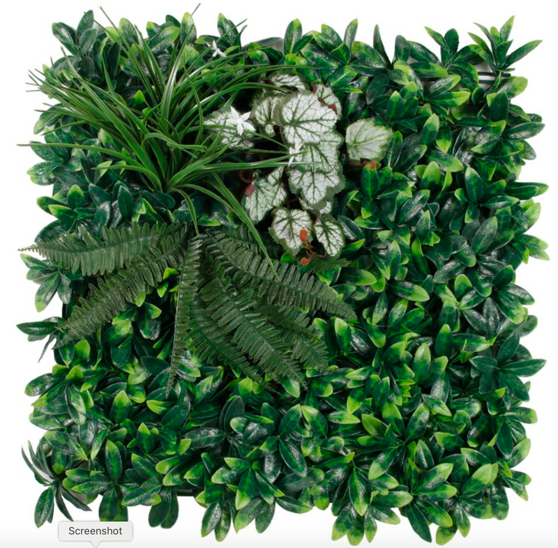 Artificial plant vertical garden panels- Green plants wall Mat Caldium Mix 50 x 50cm