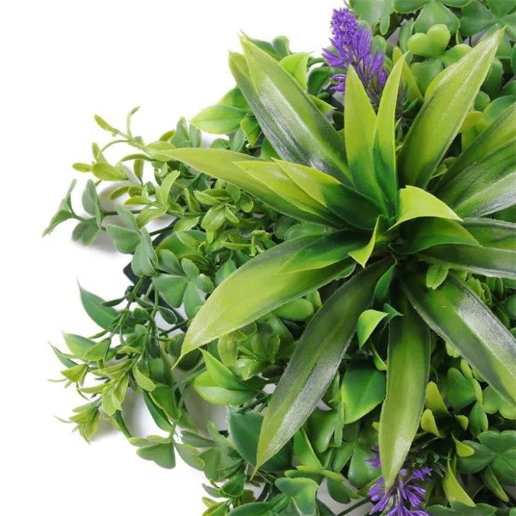 Artificial plant vertical garden panels- Green plants wall Mat Bromeliad Mix 60 x 40cm