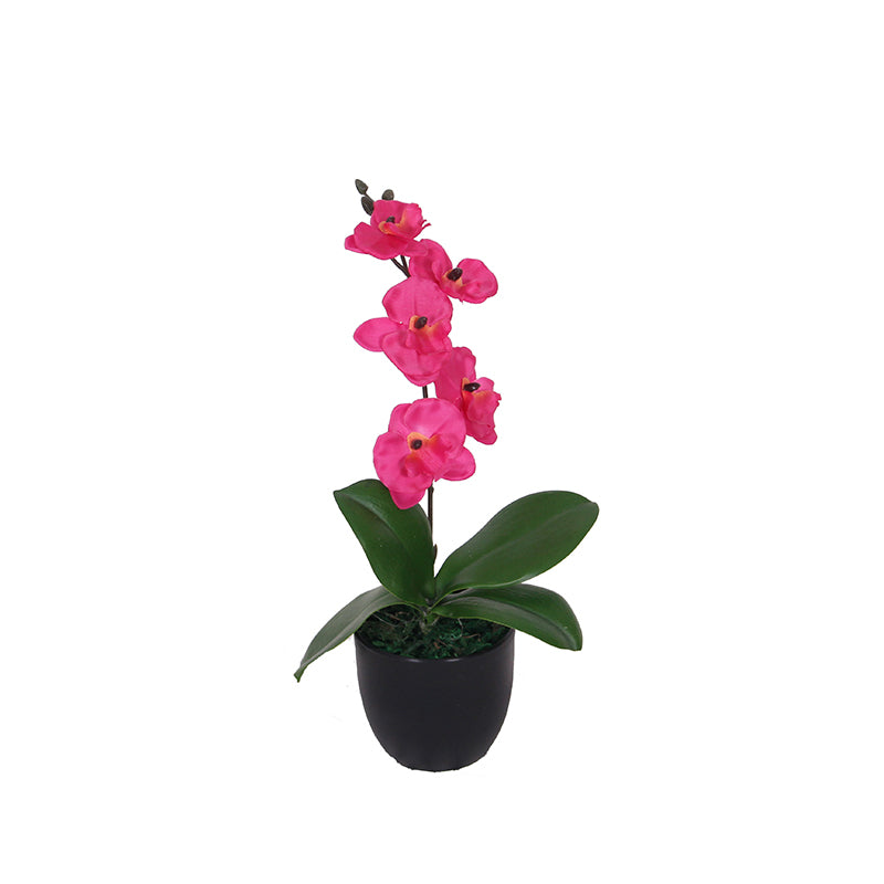 Artificial plant - Pink artificial orchid - single 30cm (pp pot)