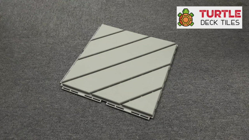 PP Deck tile (with silence pad) Interlocking Floor decking, outdoor, light grey