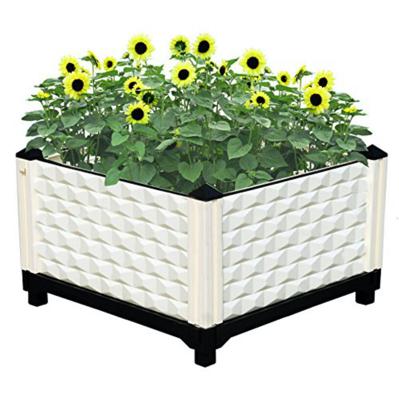 DIY planter box - flower pot - White - 40x40x20cm