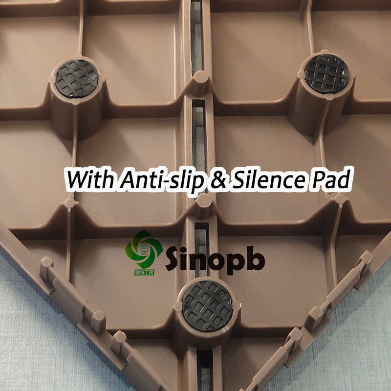 PP Deck tile (with silence pad) Interlocking Floor decking, outdoor, coffee